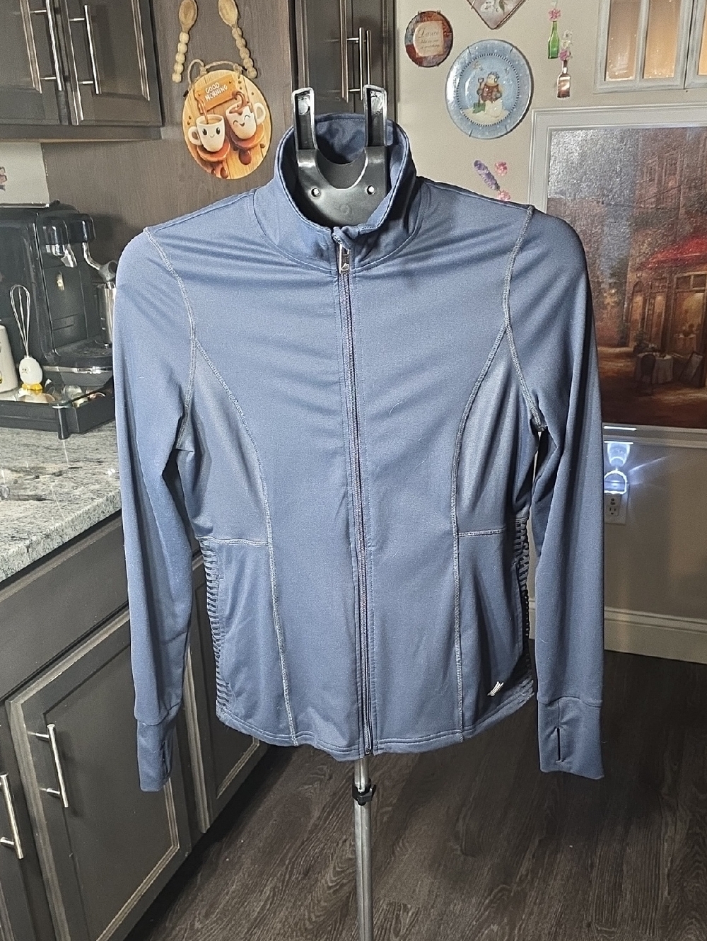 Women's Grey Full-Zip Active Jacket